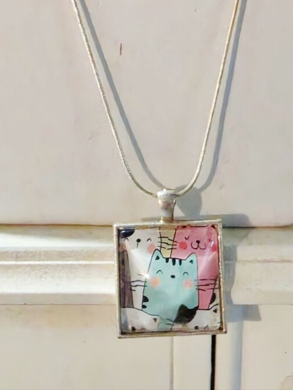 Cute Cat Lover Necklace Handmade